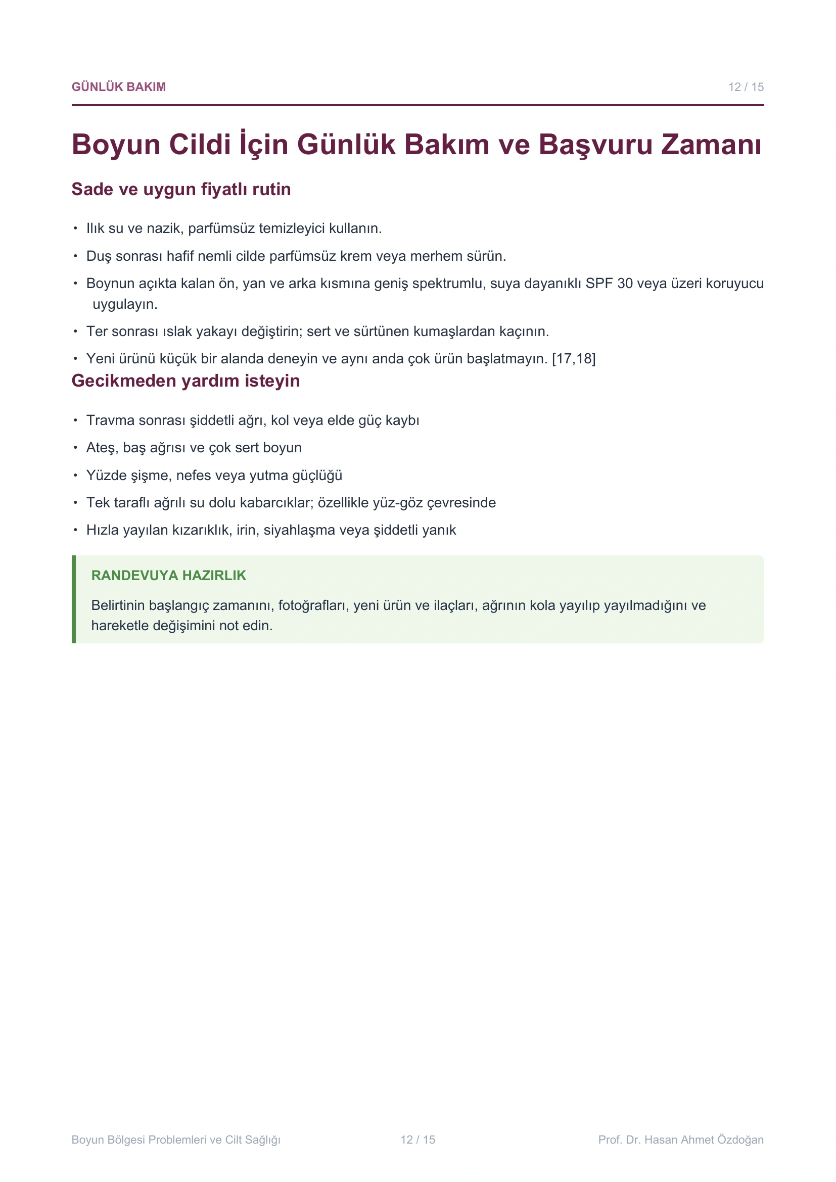 Leitfaden zu Problemen im Nackenbereich und Hautgesundheit – Seite 12