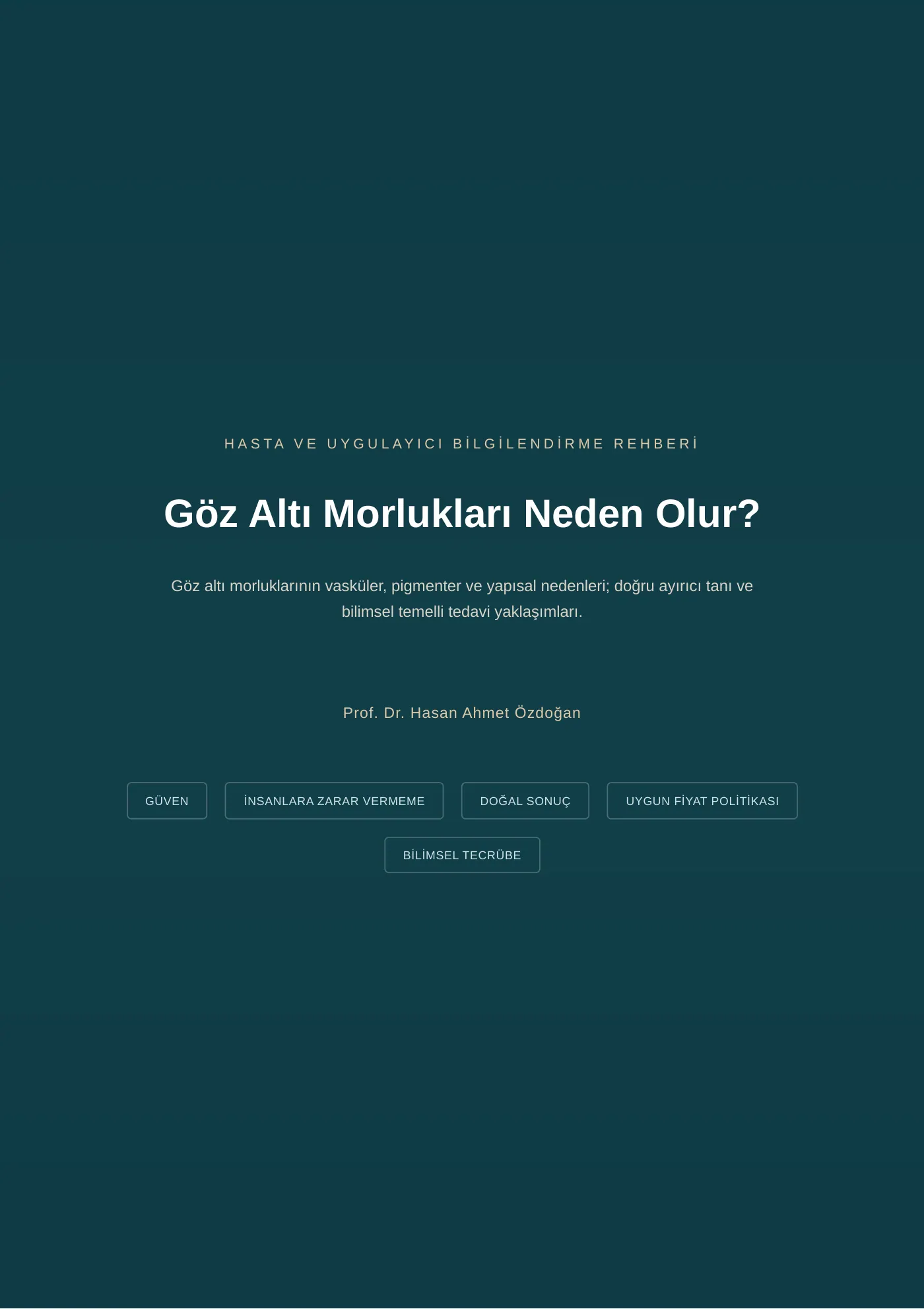 Göz Altı Morlukları Rehberi kapağı