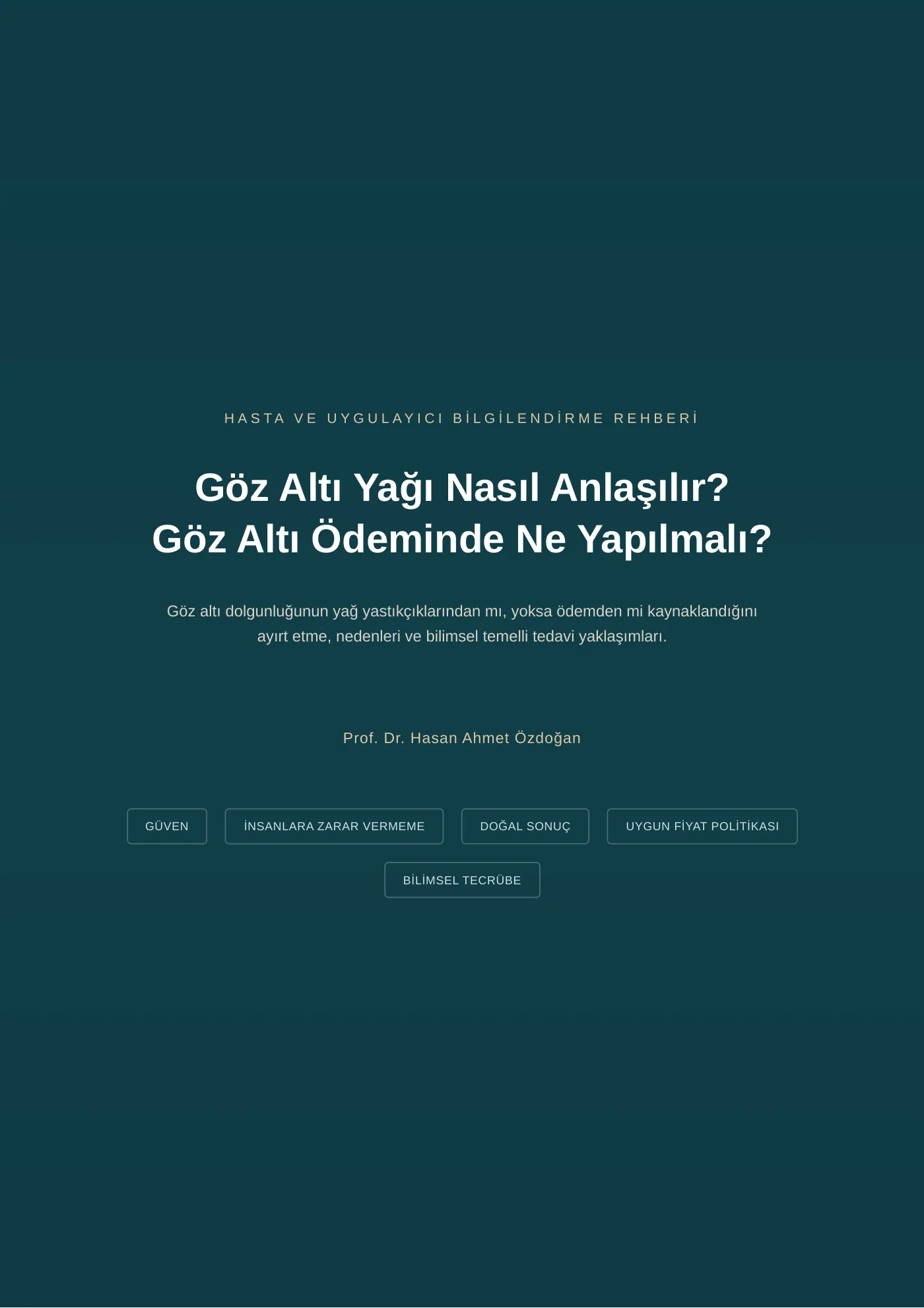 Göz Altı Yağı ve Ödemi Rehberi kapağı
