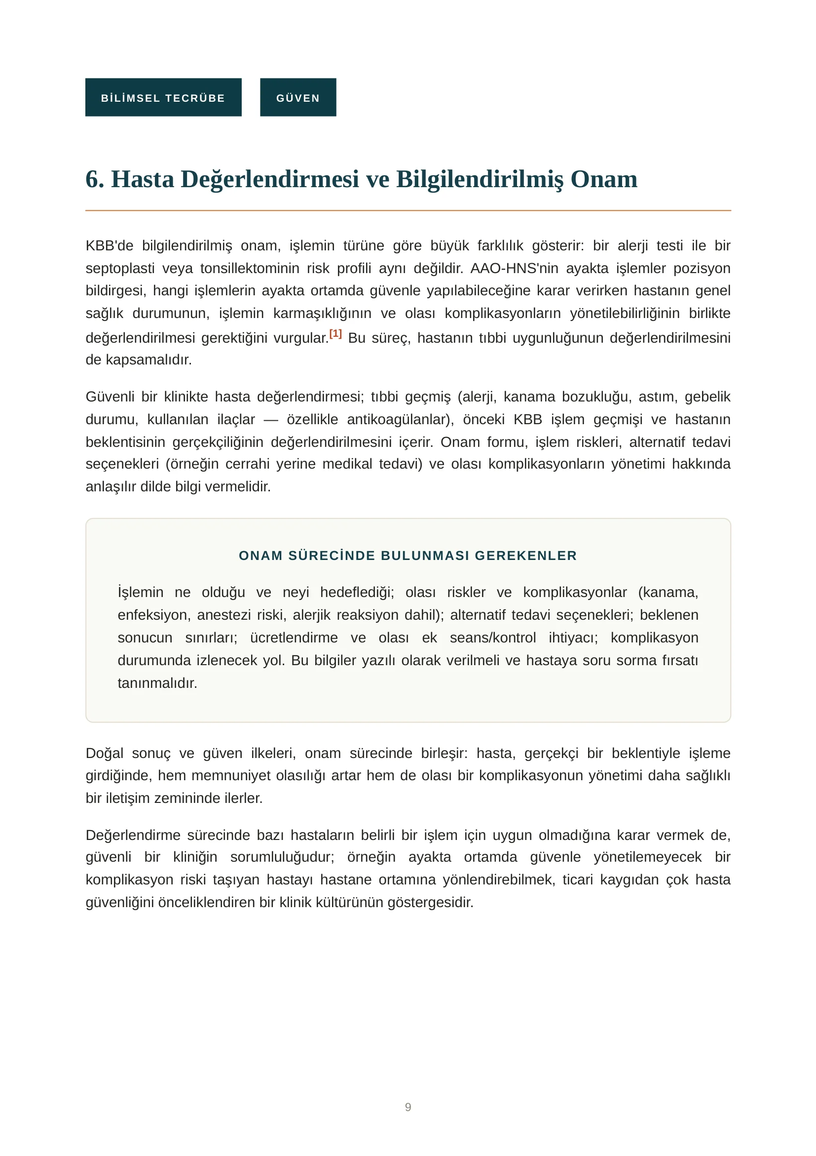 Güvenli Bir KBB Kliniği Nasıl Olmalıdır? - Sayfa 9