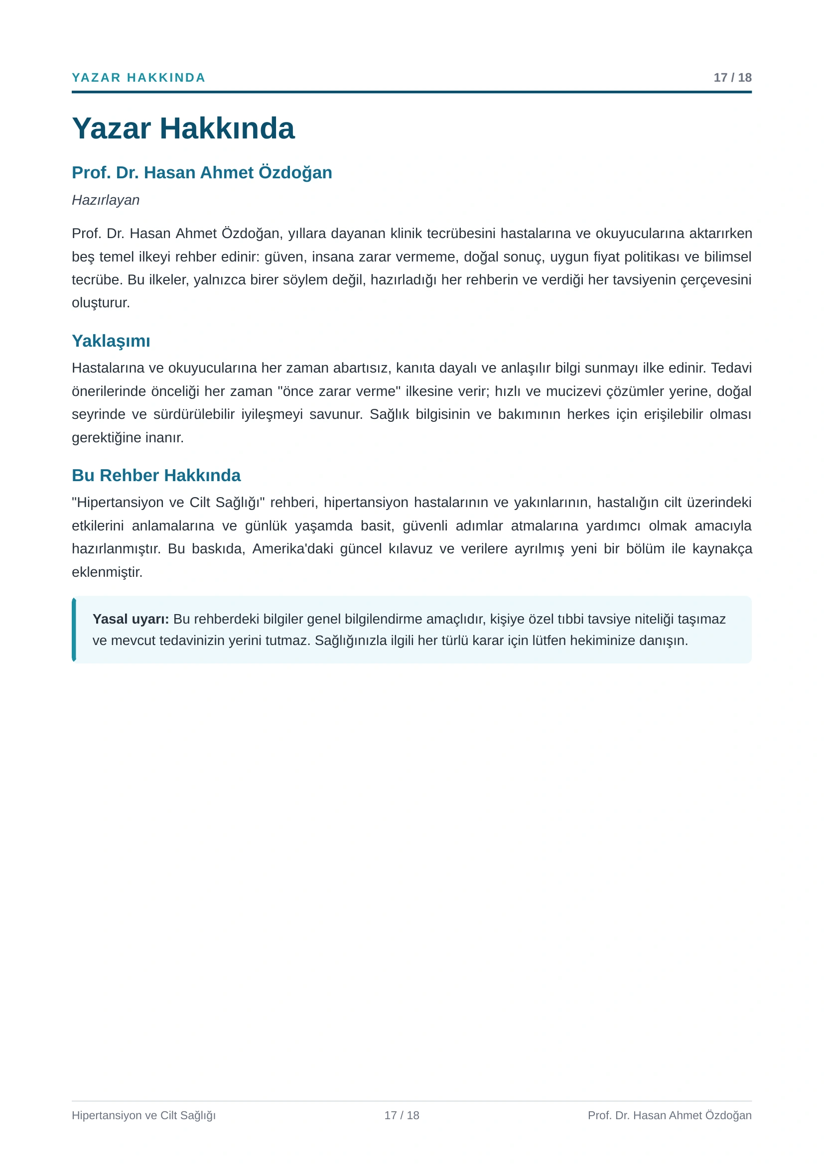 Hipertansiyon ve Cilt Sağlığı Rehberi - Sayfa 17