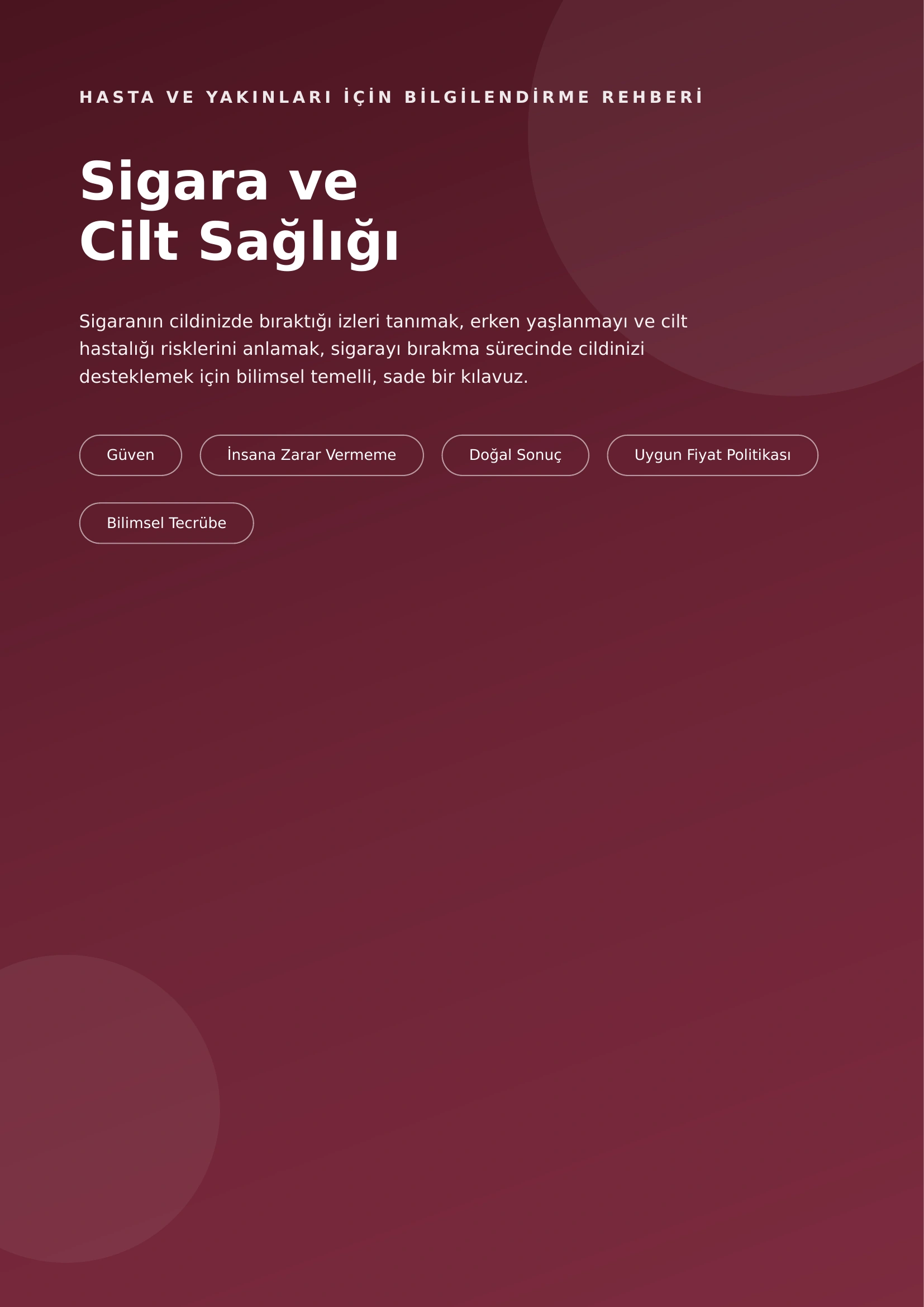 Sigara ve Cilt Sağlığı Rehberi - Sayfa 1