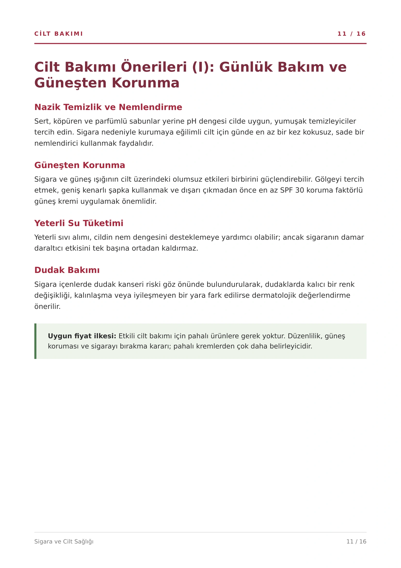 Sigara ve Cilt Sağlığı Rehberi - Sayfa 11
